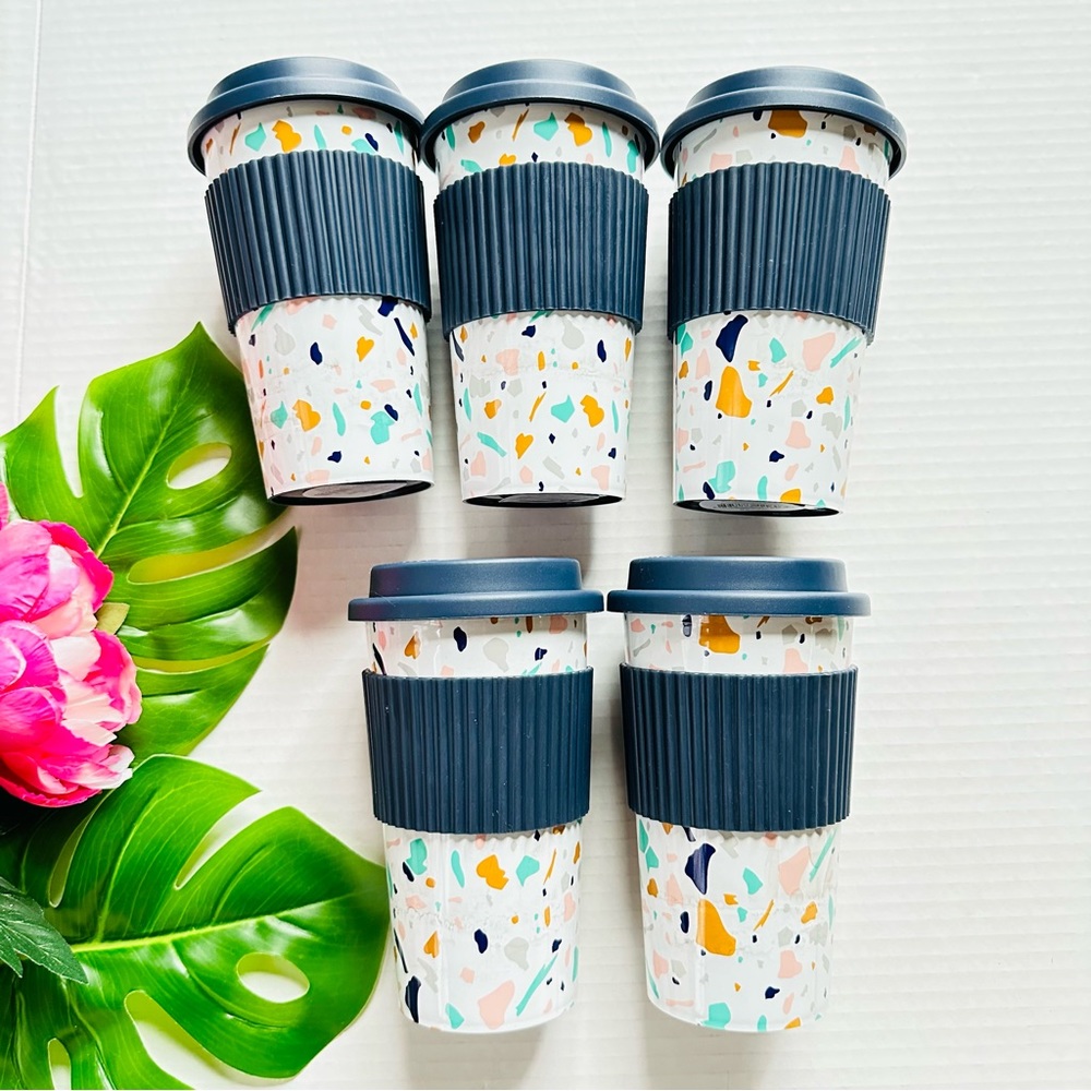 Mainstays 18oz To Go Cup Terrazzo - 5 CUPS NEW - Picture 6 of 12